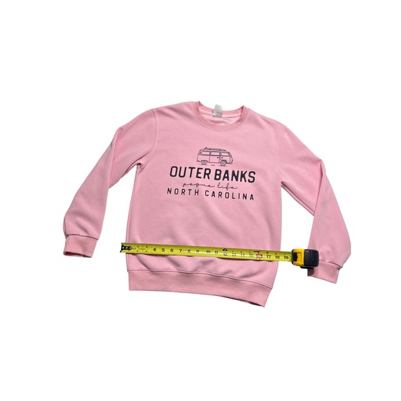 Tops - Outer Banks North Carolina Pogue Life Pink Graphic Sweatshirt Crewneck Small